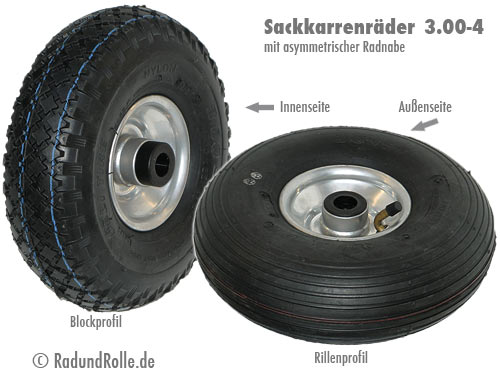 Sackkarrenrad 3.00-4 speziell f. Sackkarre u. Radachse o. Bollerwagen