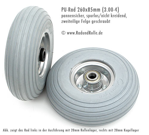 PU-Rad (Polyurethan) 260x85 mm (3.00-4) 