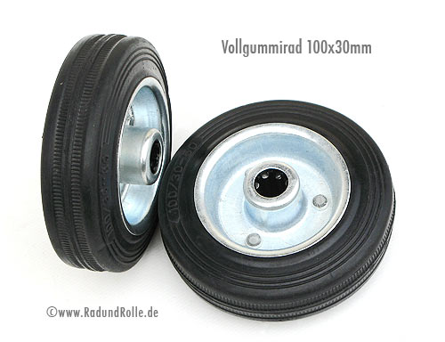 Vollgummirad 100 x 30 mm