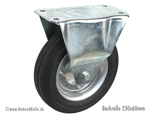 Bockrolle mit Vollgummibereifung 250 x 60 mm 