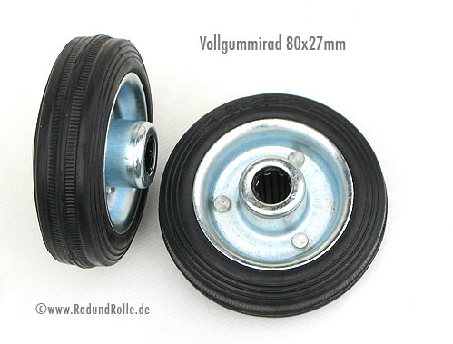 Vollgummirad 80 x 25mm 