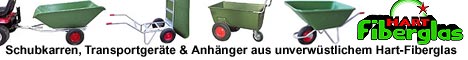 Schubkarren, Futterwagen, Anhaenger, Behaelter und Troege bei hart-fiberglas.de