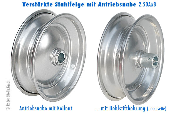 Antriebs-Stahlfelge 2.50Ax8