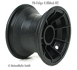 Polyamid-Speichenfelge schwarz 4.00Ax6 H2, Tubeless-Felge