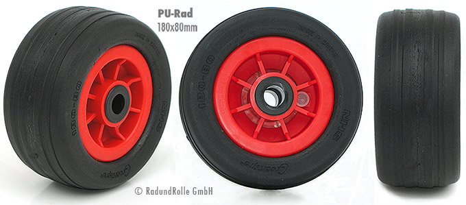 Pannenfestes Rad 180-80 mit PP-Kunststofffelge