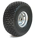 True Temper Flat Free PU-Rad 15x6.00-6 mit Rasentraktor-Profil und Kugellager-Nabe