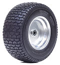 True Temper Flat Free PU-Rad 16x6.50-8 mit Rasentraktor-Profil und  versetzter Nabe