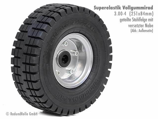 Pannensicheres PU-Rad aus hochdichtem Polyurethan mit verstärkter Stahlfelge